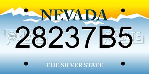 28237B5 Nevada License Plate