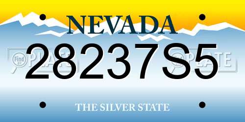 28237S5 Nevada License Plate