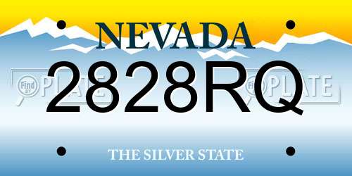 2828RQ Nevada License Plate
