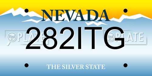 282ITG Nevada License Plate