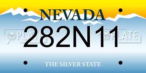 282N11 Nevada License Plate