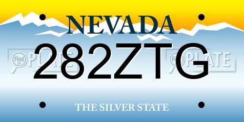 282ZTG Nevada License Plate