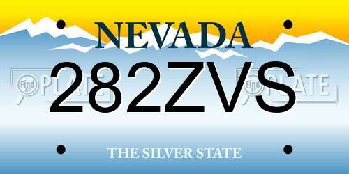 282ZVS Nevada License Plate