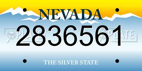 2836561 Nevada License Plate