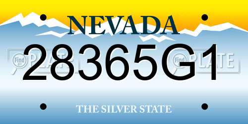 28365G1 Nevada License Plate