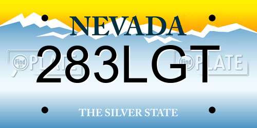 283LGT Nevada License Plate