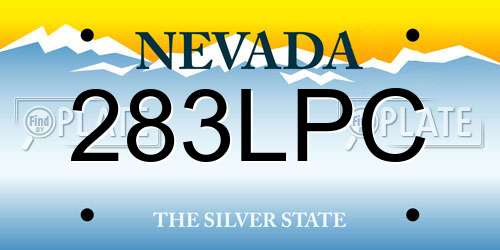 283LPC Nevada License Plate