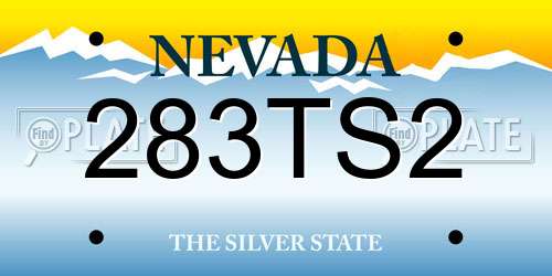 283TS2 Nevada License Plate