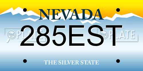 285EST Nevada License Plate