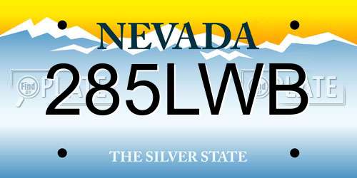 285LWB Nevada License Plate