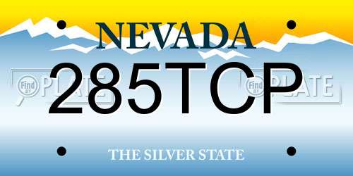 285TCP Nevada License Plate
