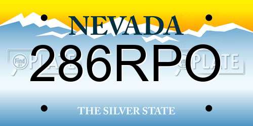286RPO Nevada License Plate
