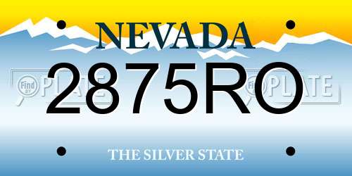 2875RO Nevada License Plate