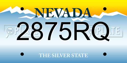 2875RQ Nevada License Plate