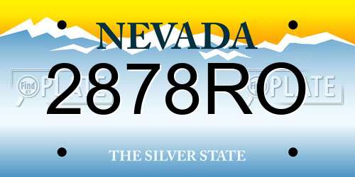 2878RO Nevada License Plate