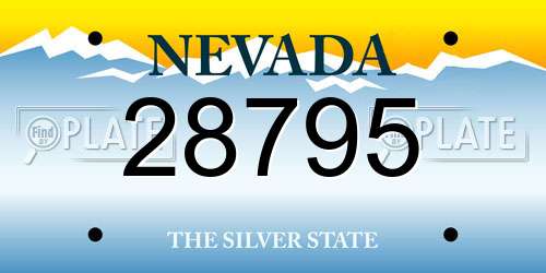 28795 Nevada License Plate