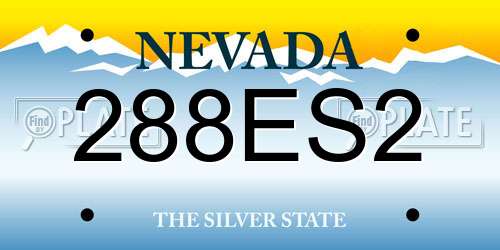 288ES2 Nevada License Plate