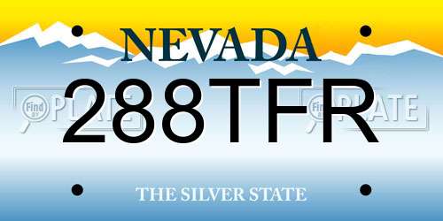 288TFR Nevada License Plate