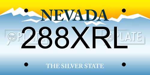288XRL Nevada License Plate