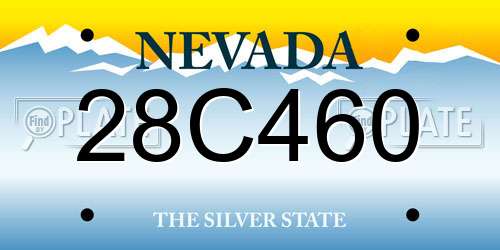 28C460 Nevada License Plate