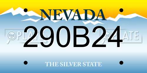 290B24 Nevada License Plate