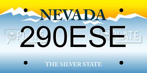 290ESE Nevada License Plate