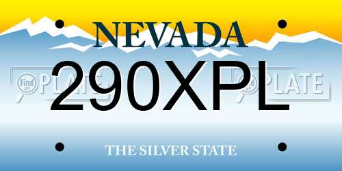 290XPL Nevada License Plate