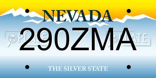 290ZMA Nevada License Plate
