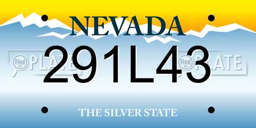 291L43 Nevada License Plate