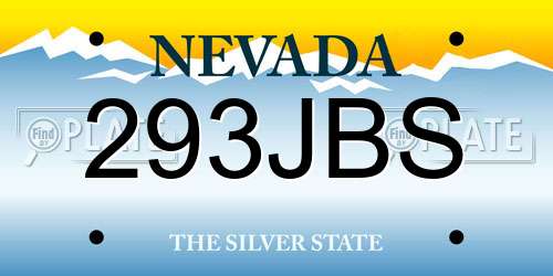 293JBS Nevada License Plate