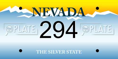 294 Nevada License Plate