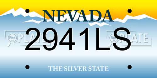2941LS Nevada License Plate