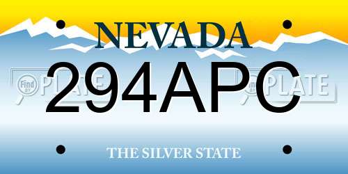 294APC Nevada License Plate