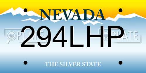 294LHP Nevada License Plate