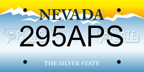 295APS Nevada License Plate