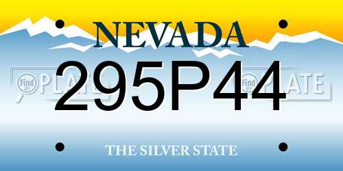 295P44 Nevada License Plate