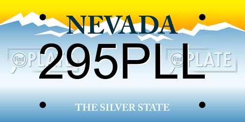295PLL Nevada License Plate