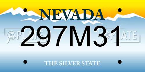 297M31 Nevada License Plate