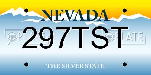 297TST Nevada License Plate
