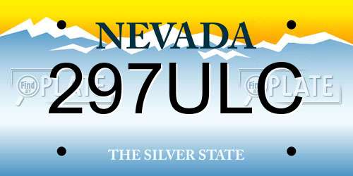 297ULC Nevada License Plate