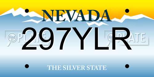 297YLR Nevada License Plate