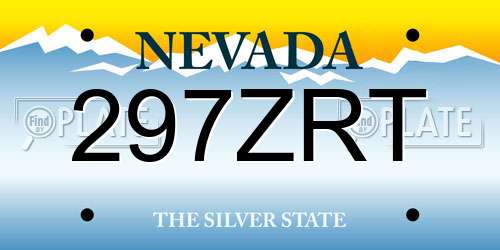 297ZRT Nevada License Plate