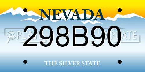 298B90 Nevada License Plate
