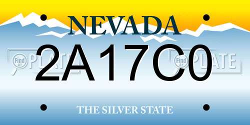 2A17C0 Nevada License Plate