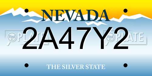 2A47Y2 Nevada License Plate