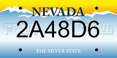 2A48D6 Nevada License Plate