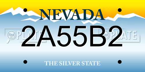 2A55B2 Nevada License Plate