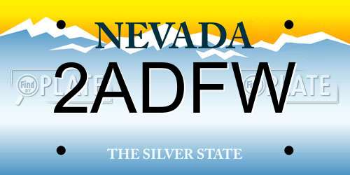 2ADFW Nevada License Plate