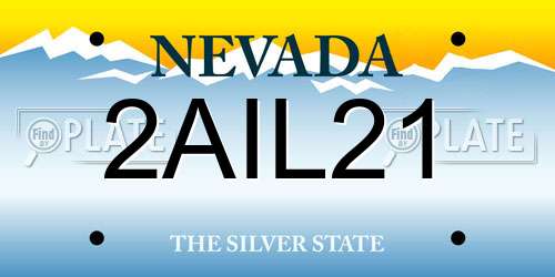 2AIL21 Nevada License Plate
