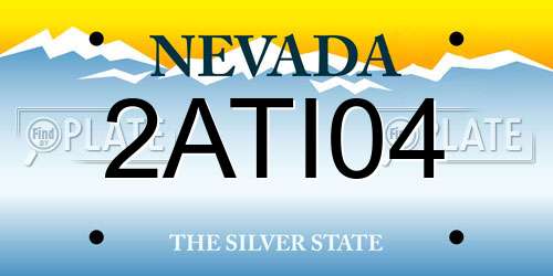 2ATI04 Nevada License Plate